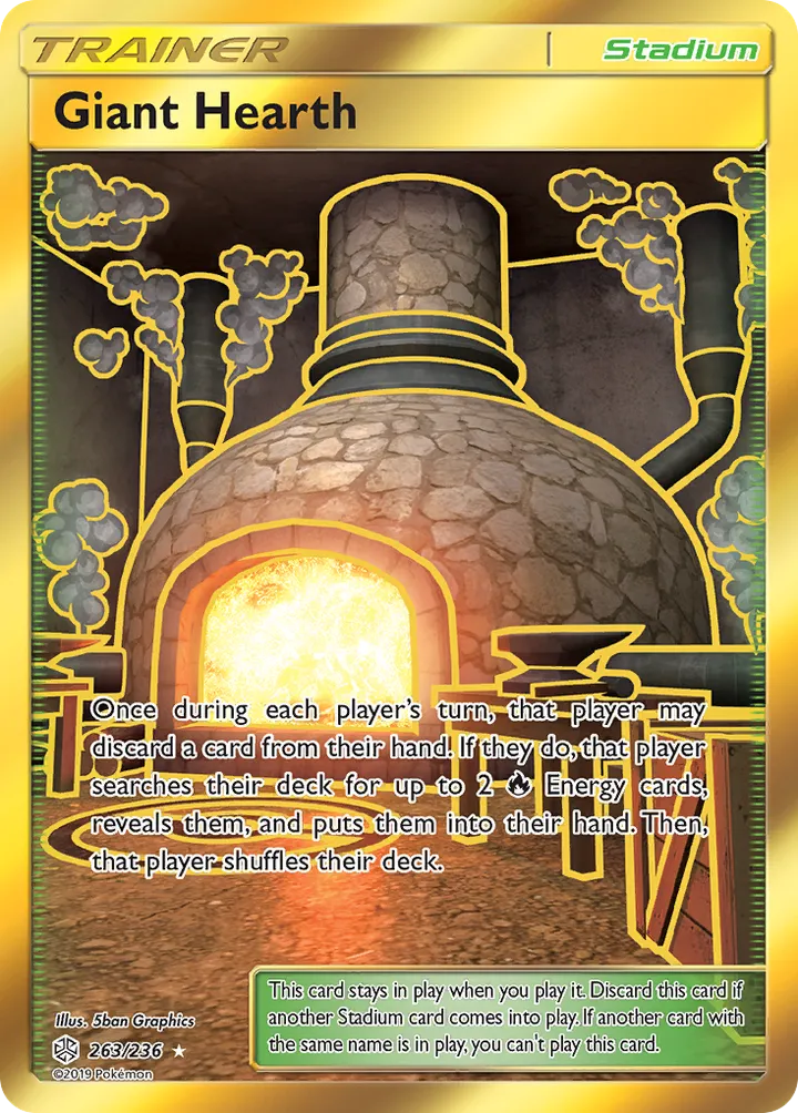 Sun & Moon—Cosmic Eclipse 영어판 Giant Hearth 263 카드 앞면