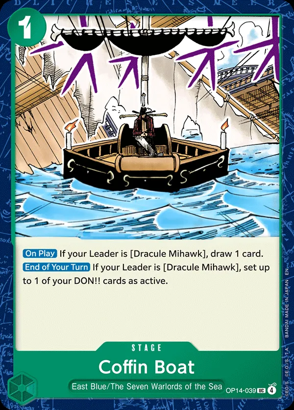 The Azure Sea's Seven 영어판 Coffin Boat OP14-039 카드 앞면