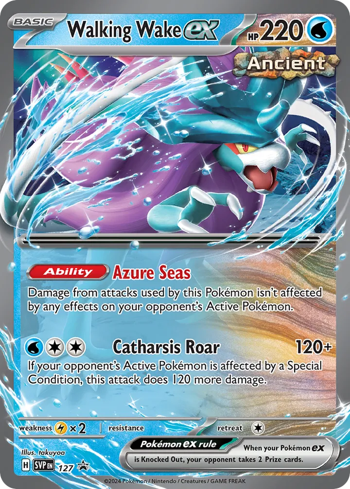 SVP Black Star Promos 英語版 Walking Wake ex 127 カード表面