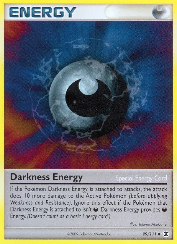 Platinum—Rising Rivals 영어판 Darkness Energy 99 카드 앞면