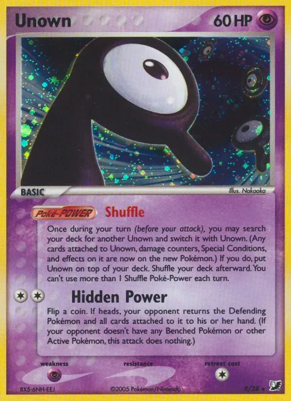 Front of Unown R, EX Unseen Forces English