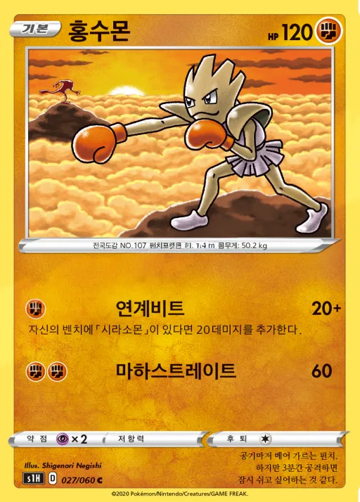 Front of 홍수몬 27, 실드 Korean