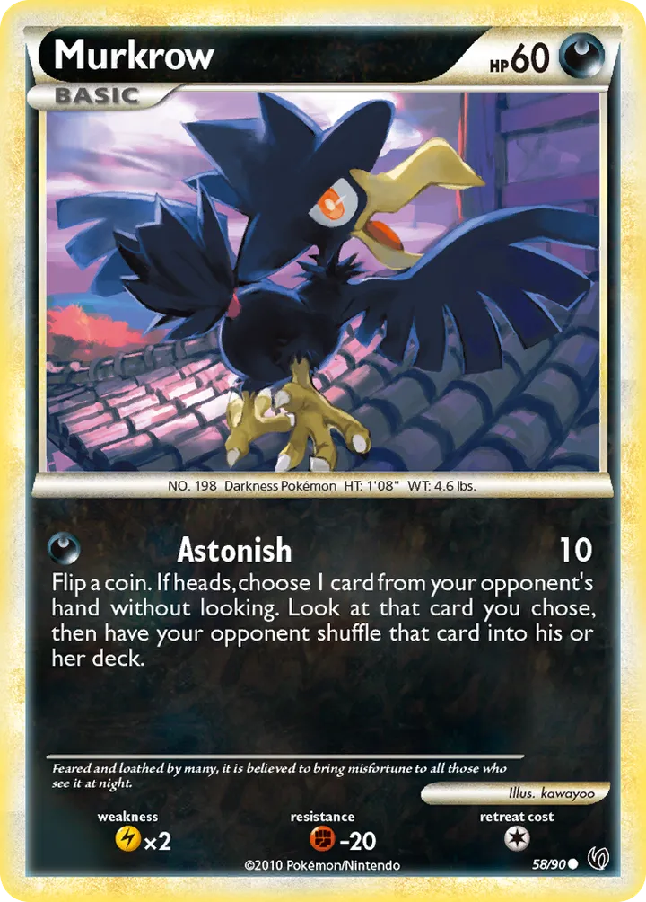HS—Undaunted 英語版 Murkrow 58 カード表面