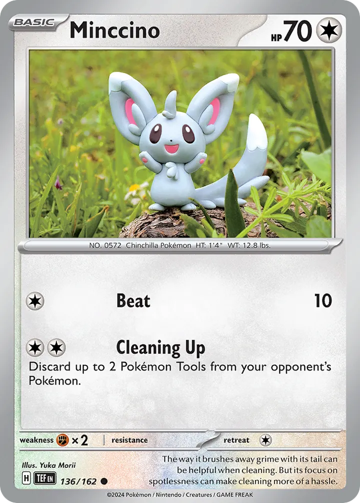 Scarlet & Violet—Temporal Forces 영어판 Minccino 136 카드 앞면