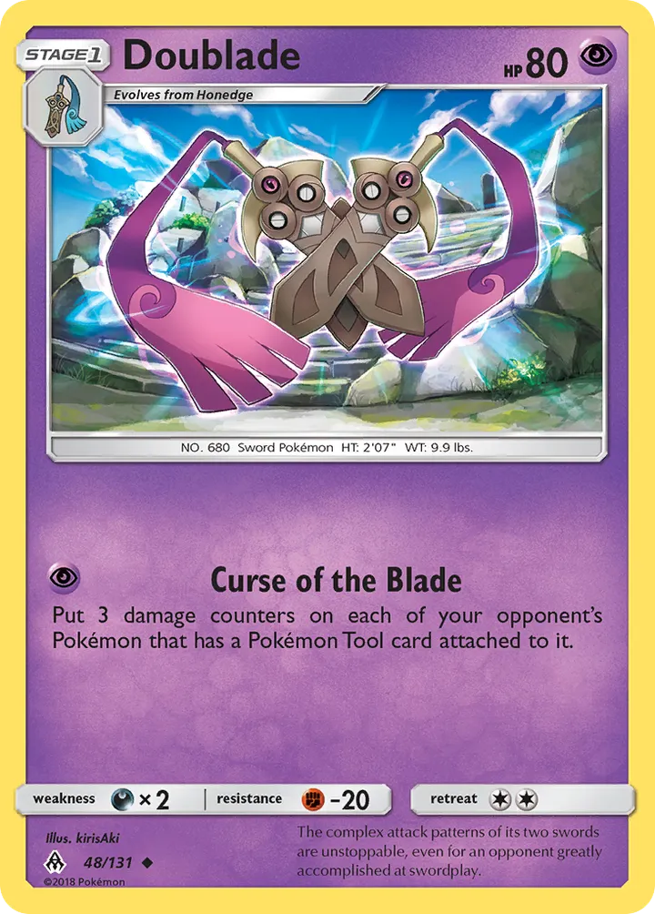 Sun & Moon—Forbidden Light 영어판 Doublade 48 카드 앞면
