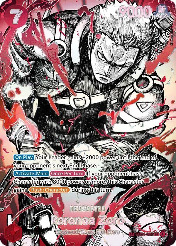 Egghead Crisis 영어판 Roronoa Zoro EB04-007 · 패럴렐 2 카드 앞면