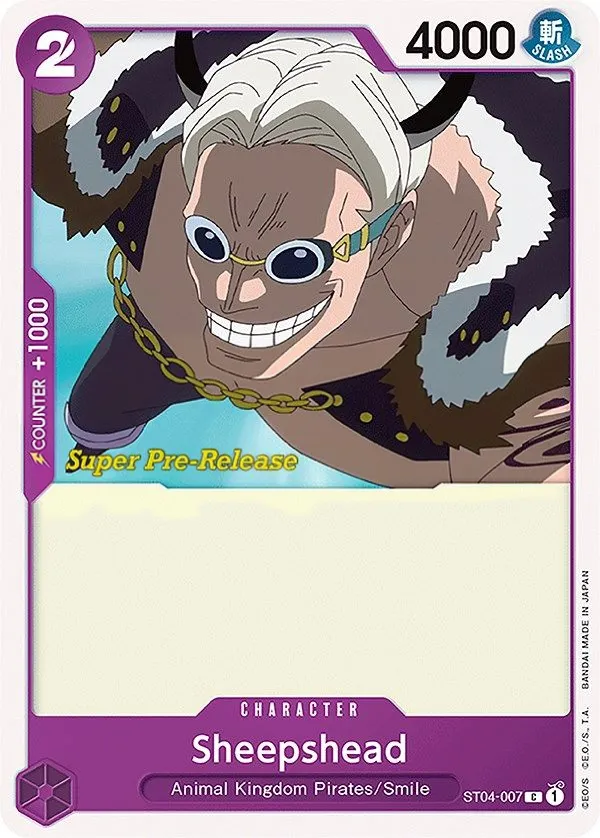 Animal Kingdom Pirates 英語版 Sheepshead ST04-007 · プレリリース カード表面