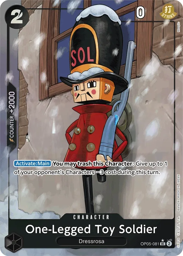 Awakening of the New Era 영어판 One-Legged Toy Soldier OP05-081 · 패럴렐 3 카드 앞면