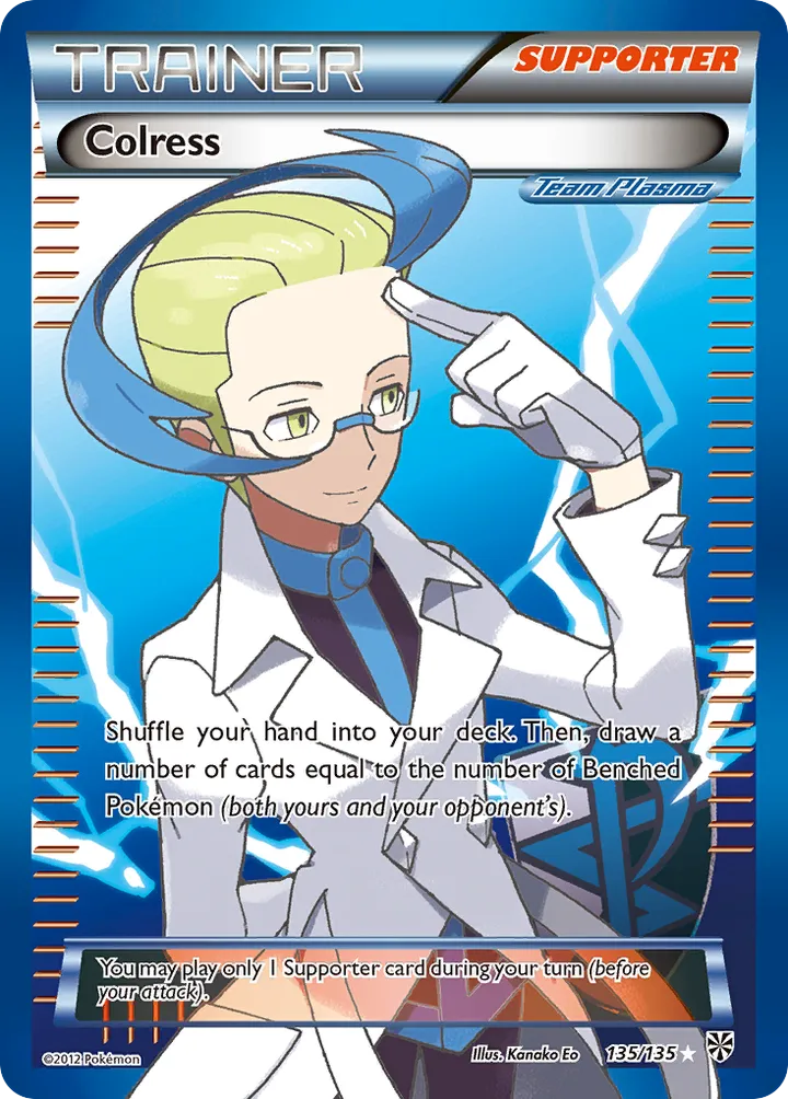 Black & White—Plasma Storm 영어판 Colress 135 카드 앞면