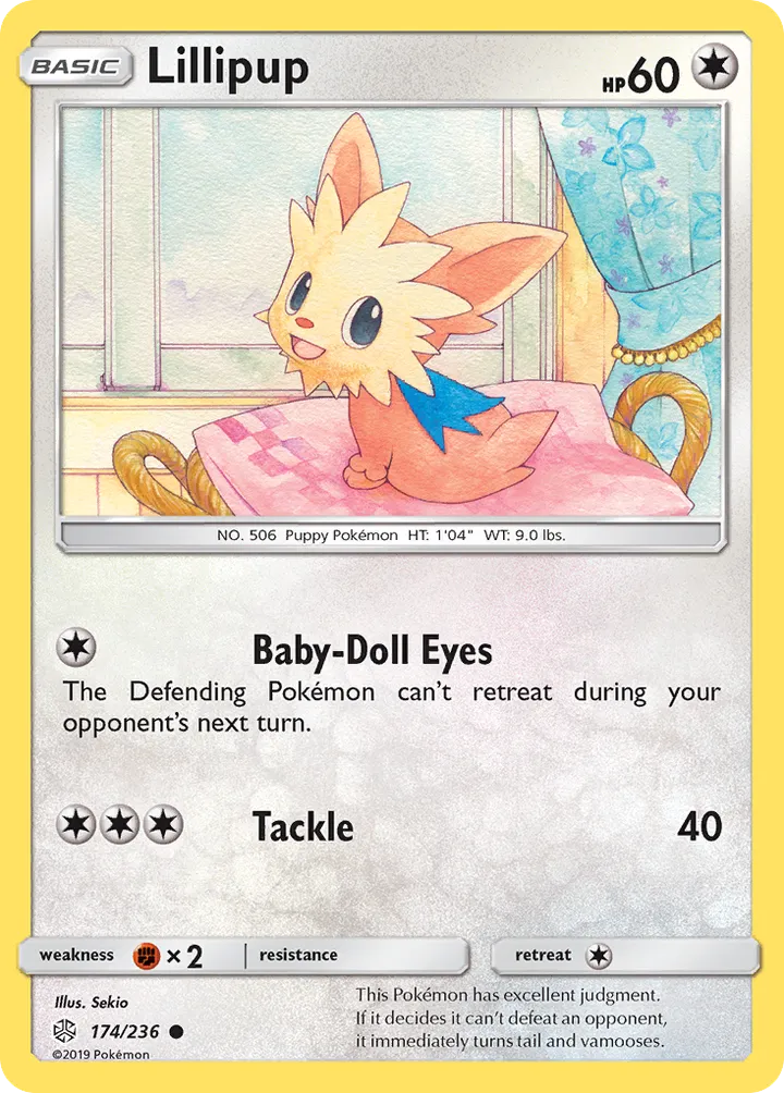 Sun & Moon—Cosmic Eclipse 英語版 Lillipup 174 カード表面