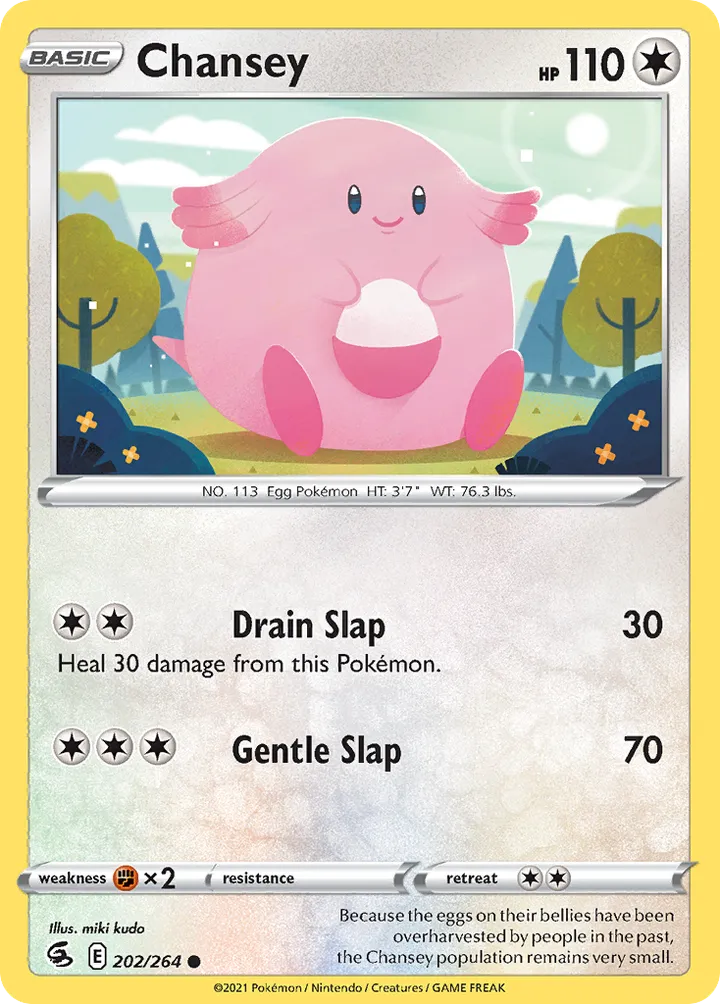 Sword & Shield—Fusion Strike 영어판 Chansey 202 카드 앞면