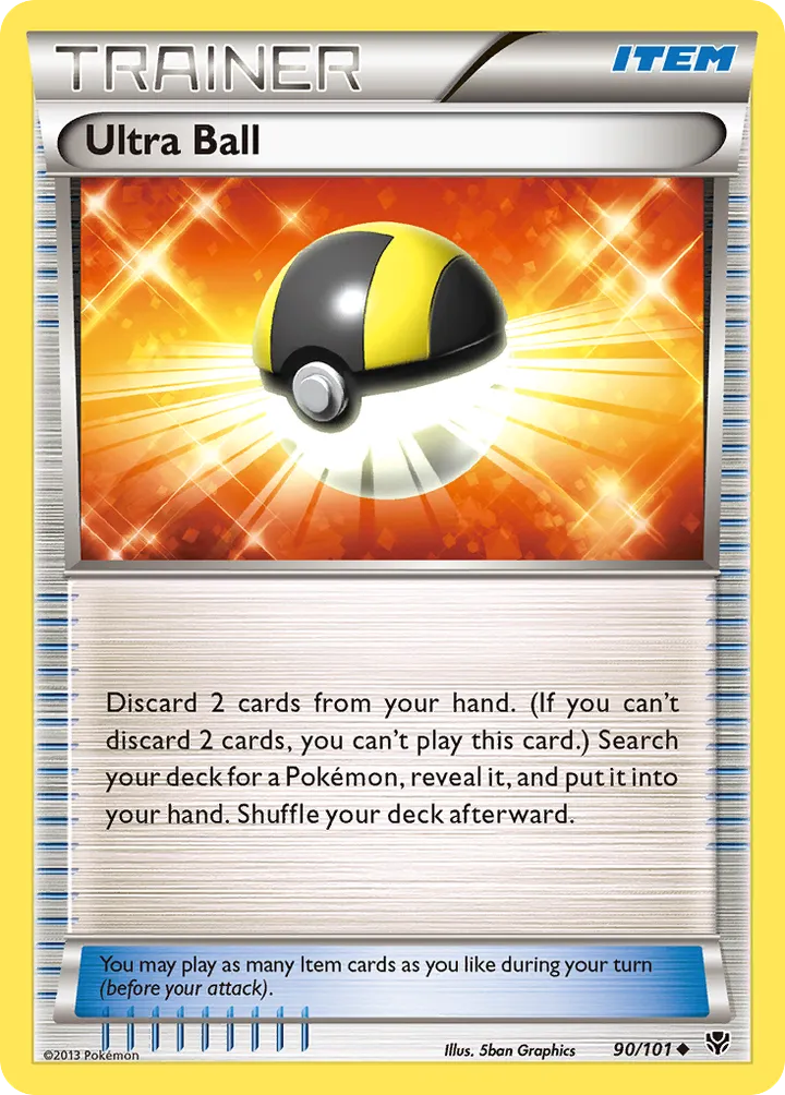 Black & White—Plasma Blast 英語版 Ultra Ball 90 カード表面