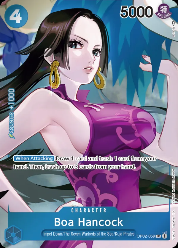 Paramount War 英語版 Boa Hancock OP02-059 · パラレル カード表面