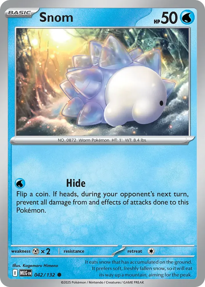 Mega Evolution 영어판 Snom 42 카드 앞면