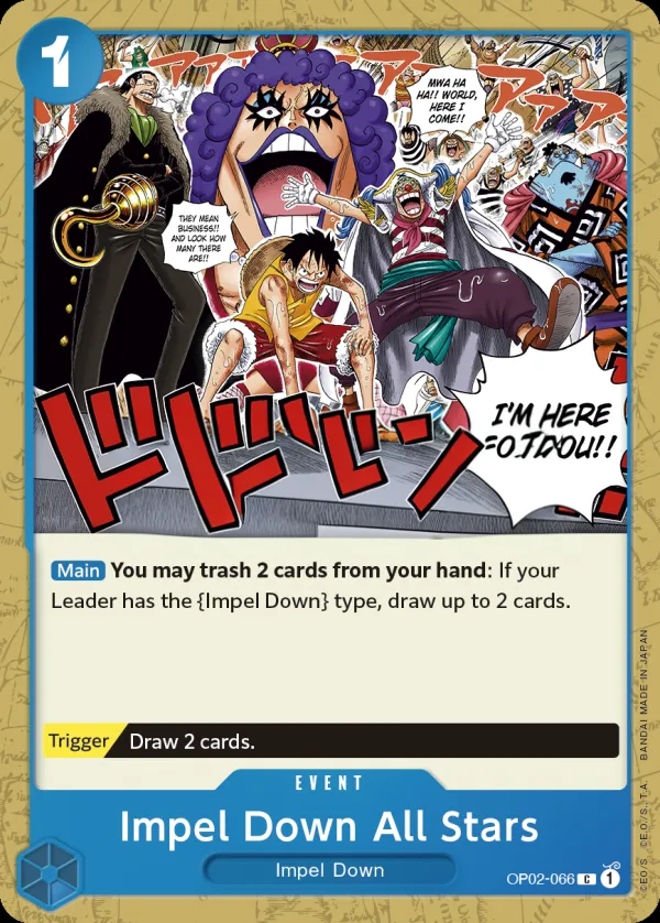 Paramount War 영어판 Impel Down All Stars OP02-066 카드 앞면