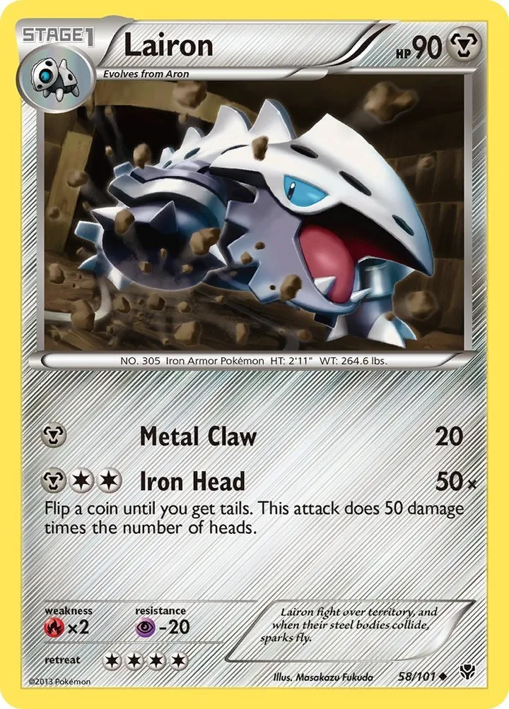 Black & White—Plasma Blast 영어판 Lairon 58 카드 앞면