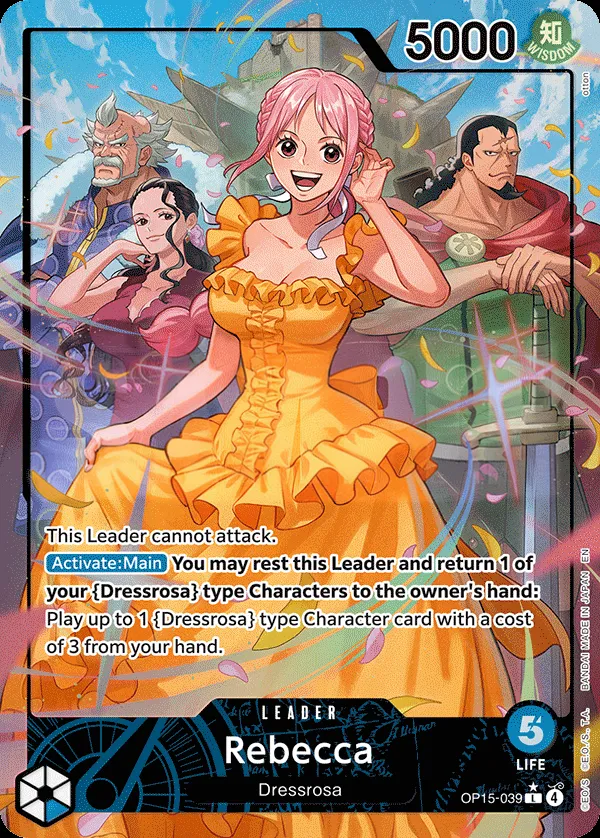 Adventure on Kami's Island 英語版 Rebecca OP15-039 · パラレル カード表面