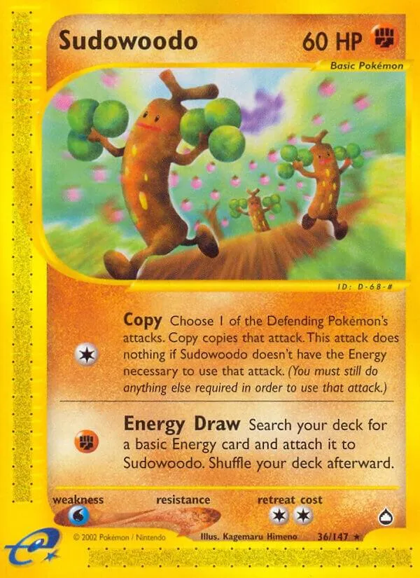 Aquapolis 英語版 Sudowoodo 36 カード表面