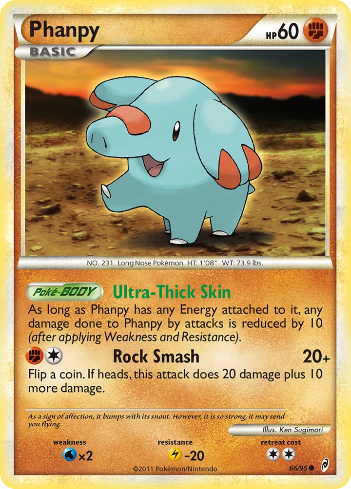 Pokémon TCG: Call of Legends 英語版 Phanpy 66 カード表面