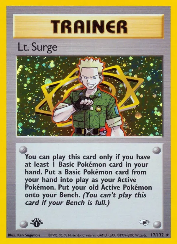 Gym Heroes 英語版 Lt. Surge 17 カード表面