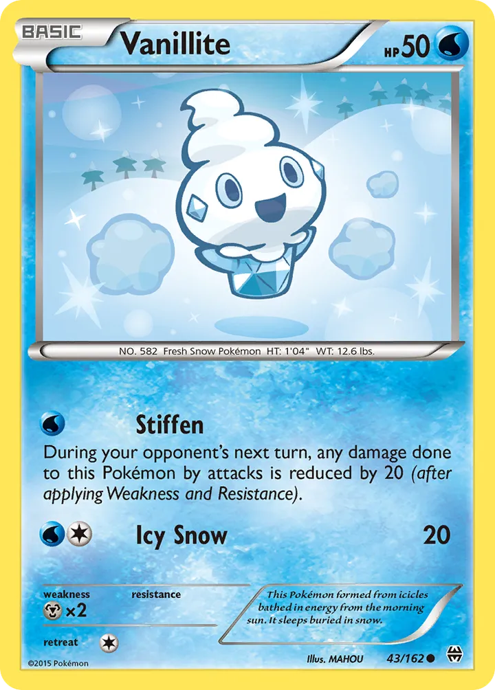 XY—BREAKthrough 英語版 Vanillite 43 カード表面