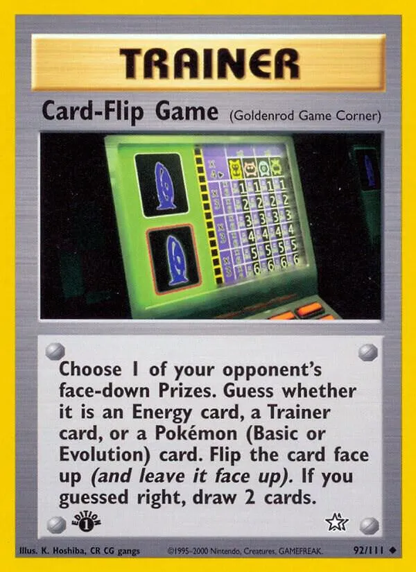 Neo Genesis 영어판 Card-Flip Game (Goldenrod Game Corner) 92 카드 앞면