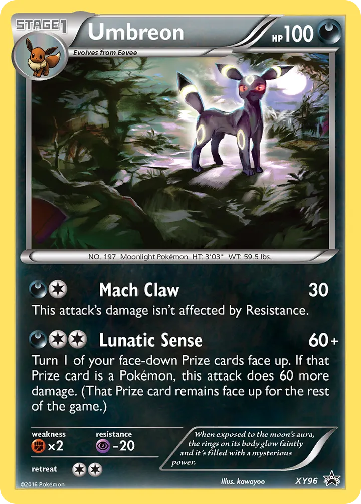 XY Black Star Promos 英語版 Umbreon XY96 カード表面