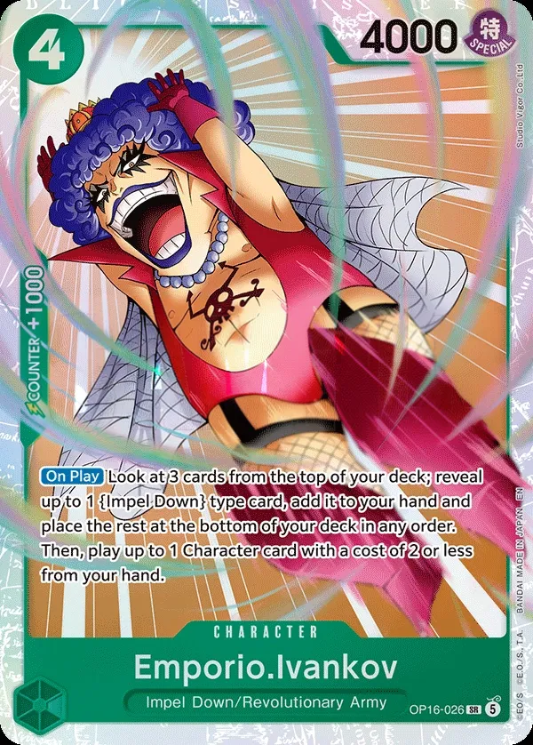 The Time of Battle 영어판 Emporio.Ivankov OP16-026 카드 앞면