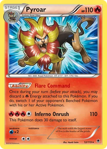 Pyroar 12 $1.02