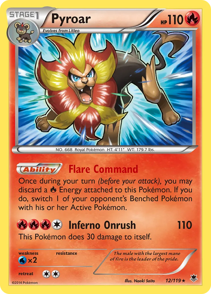 Front of Pyroar 12, XY—Phantom Forces English