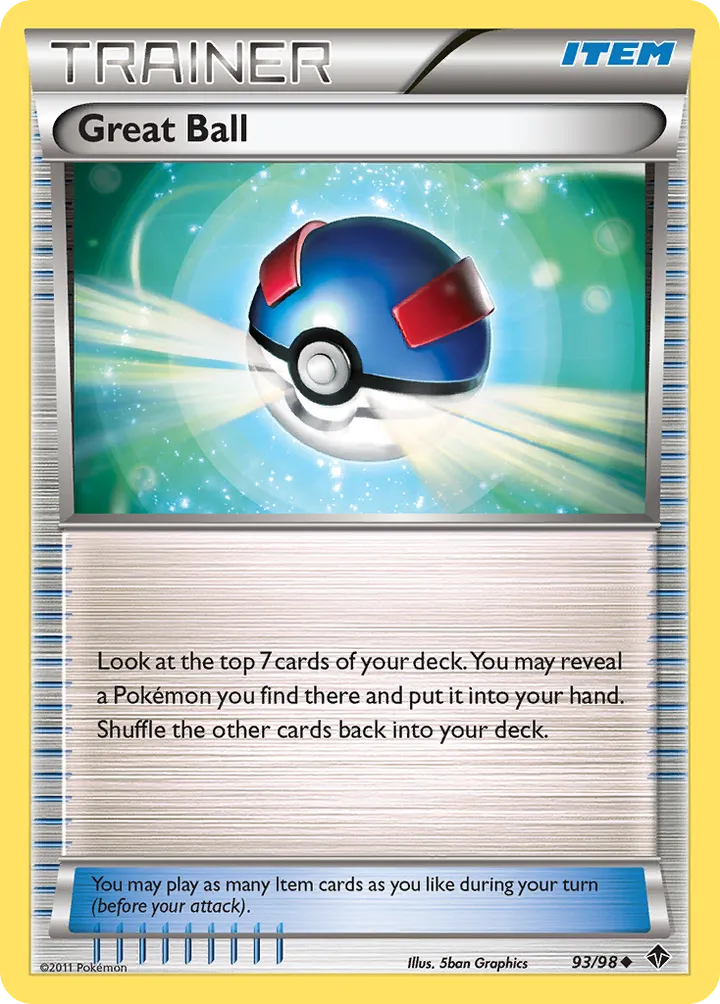Black & White—Emerging Powers 영어판 Great Ball 93 카드 앞면