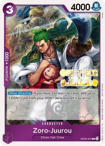 Zoro-Juurou OP05-067 · Judge Pack $13.63