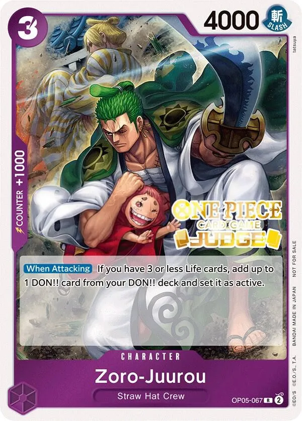Awakening of the New Era 영어판 Zoro-Juurou OP05-067 · 저지 팩 카드 앞면