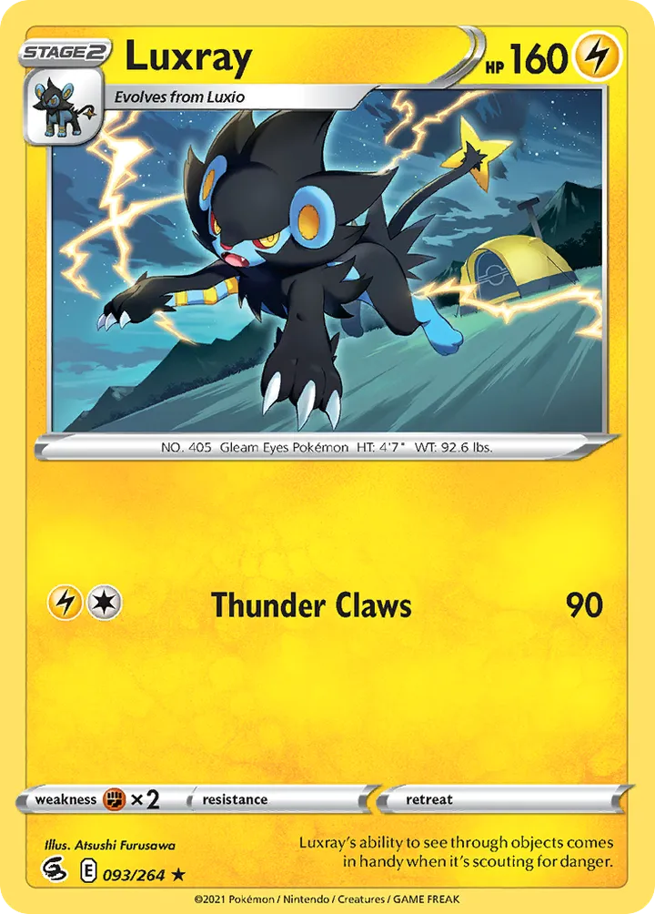 Sword & Shield—Fusion Strike 영어판 Luxray 93 카드 앞면