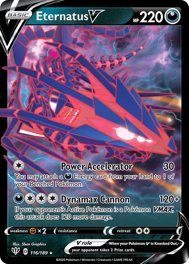 Sword & Shield—Darkness Ablaze 영어판 Eternatus V 116 카드 앞면