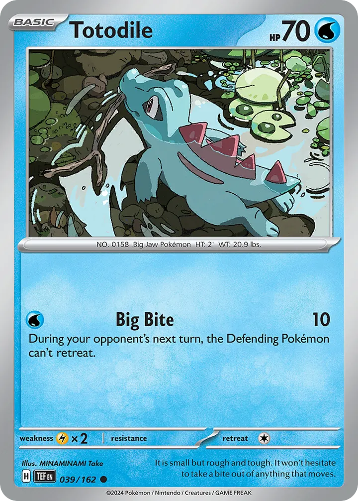 Scarlet & Violet—Temporal Forces 영어판 Totodile 39 카드 앞면