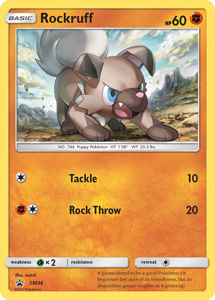 SM Black Star Promos 英語版 Rockruff SM06 カード表面