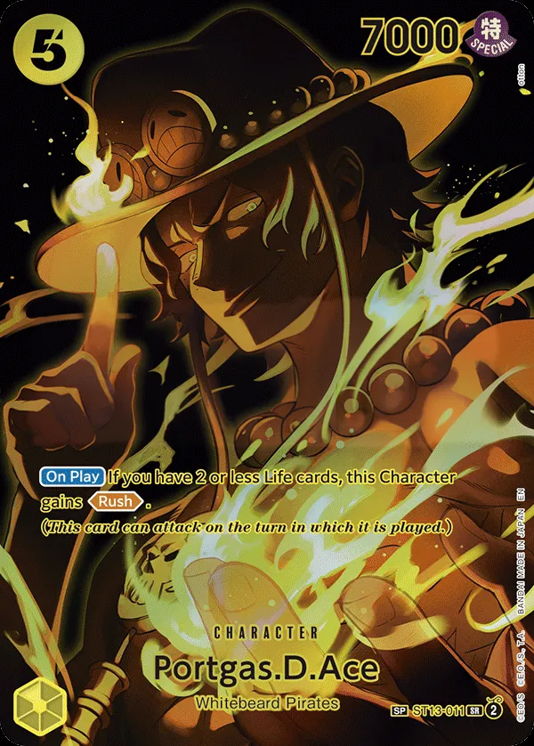 The Three Brothers 英語版 Portgas.D.Ace ST13-011 · パラレル 2 カード表面