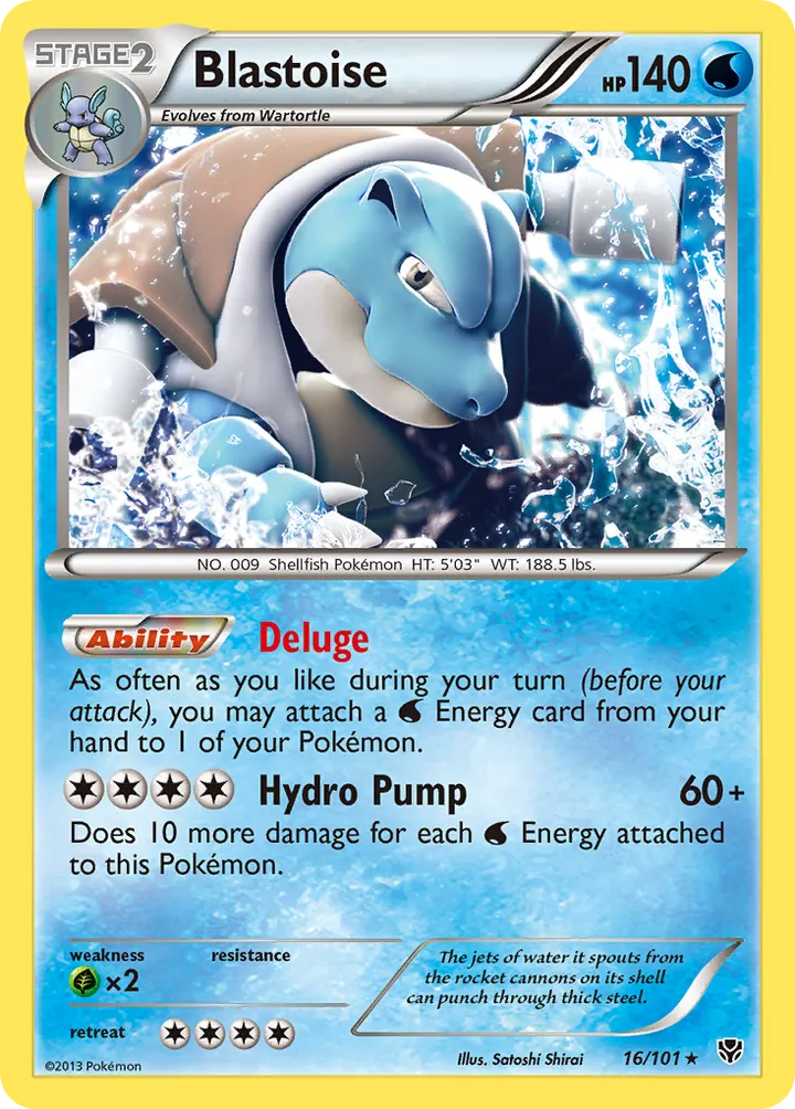 Black & White—Plasma Blast 英語版 Blastoise 16 カード表面