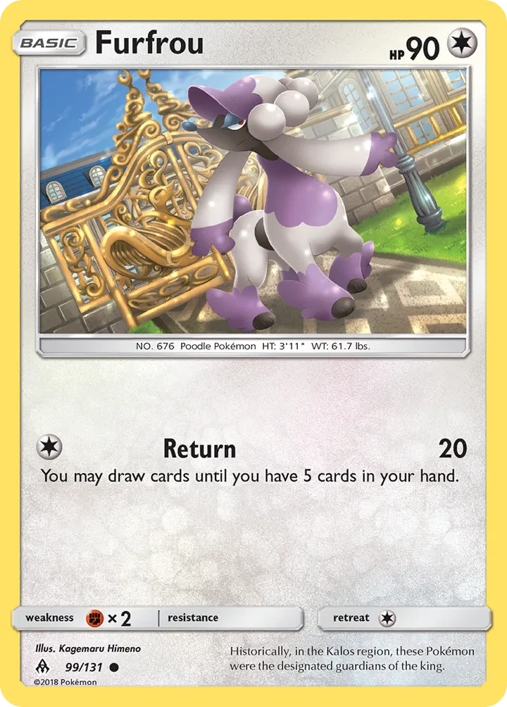 Sun & Moon—Forbidden Light 英語版 Furfrou 99 カード表面