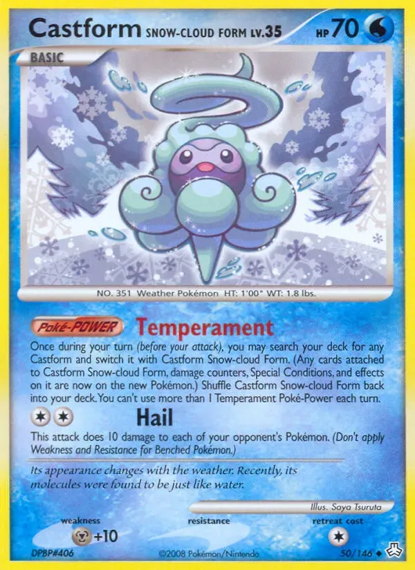Diamond & Pearl—Legends Awakened 英語版 Castform Snow-Cloud Form 50 カード表面