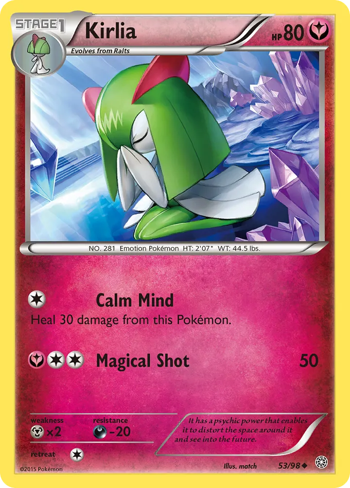 XY—Ancient Origins 英語版 Kirlia 53 カード表面