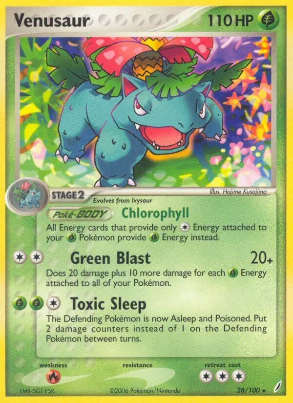 EX Crystal Guardians 英語版 Venusaur 28 カード表面