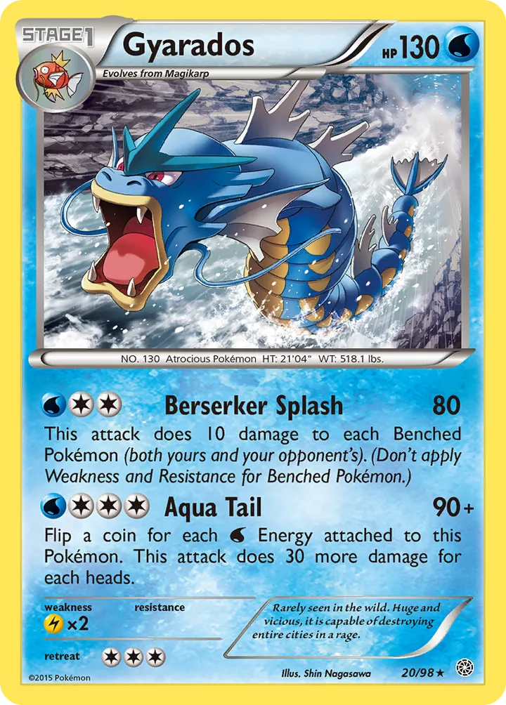 XY—Ancient Origins 英語版 Gyarados 20 カード表面
