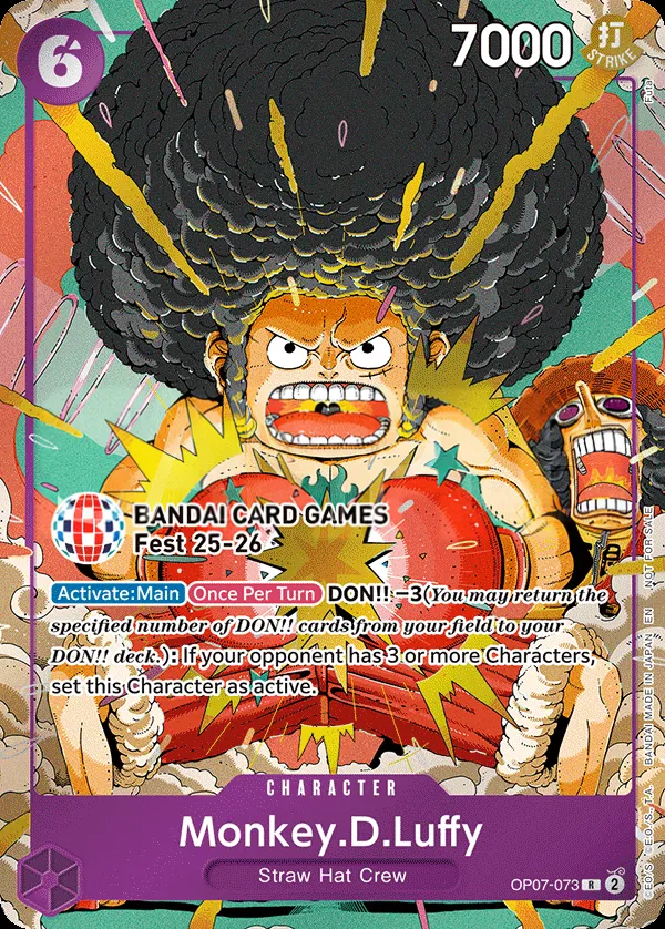 500 Years in the Future 英語版 Monkey.D.Luffy OP07-073 · パラレル カード表面