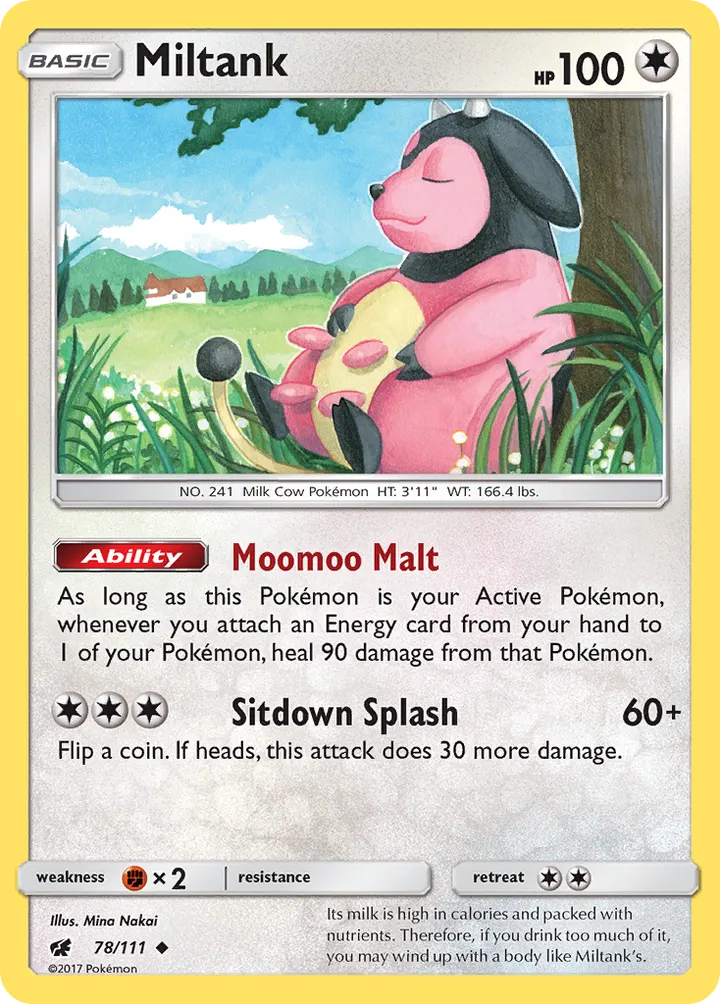 Sun & Moon—Crimson Invasion 英語版 Miltank 78 カード表面
