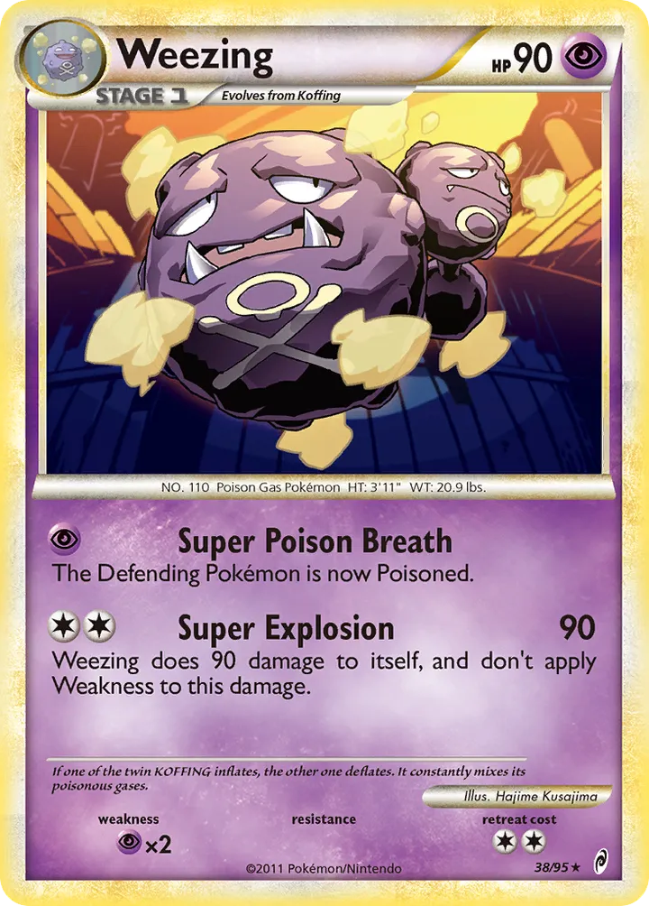 Pokémon TCG: Call of Legends 영어판 Weezing 38 카드 앞면