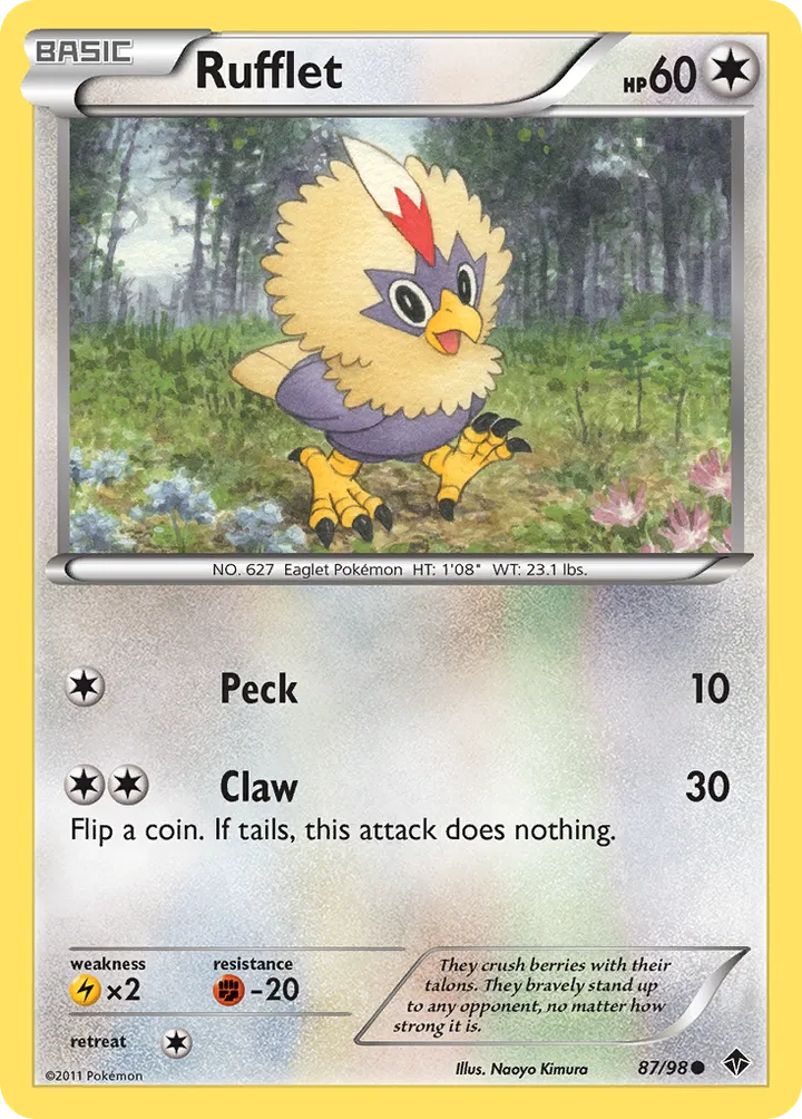 Black & White—Emerging Powers 英語版 Rufflet 87 カード表面