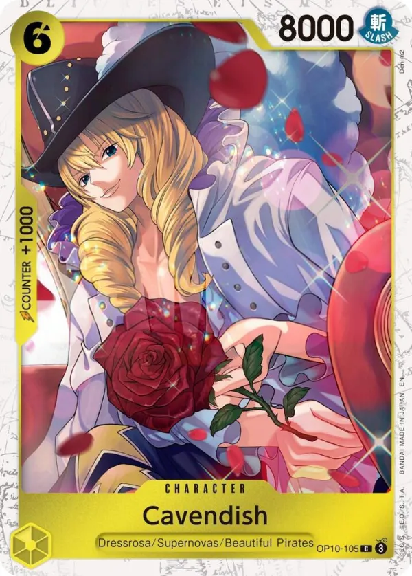 Royal Blood 英語版 Cavendish OP10-105 · 再録 · パイレーツ カード表面
