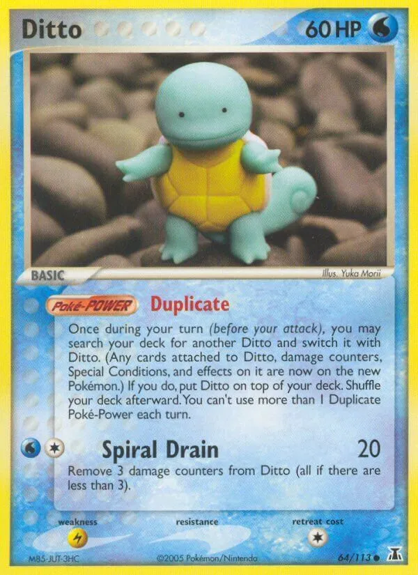 EX Delta Species 영어판 Ditto 64 카드 앞면